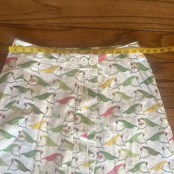 Anthropologie Bow & Arrow Water Lily Pocket Floral Pleated Wrap Skirt Size 6 - Picture 4 of 9